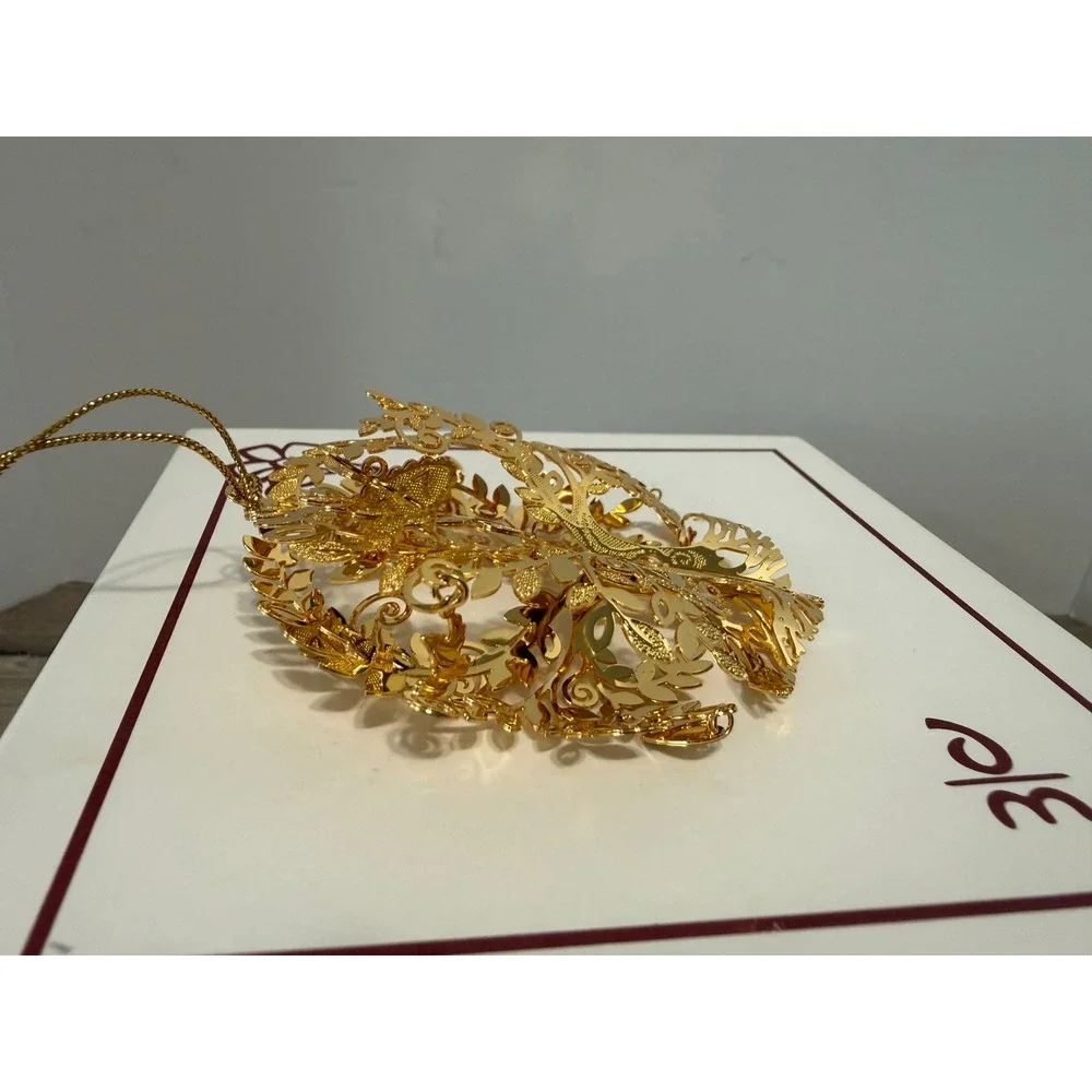 2017 Tree of Life Danbury Mint Christmas Ornament 23k Gold Plated - Picture 4 of 9